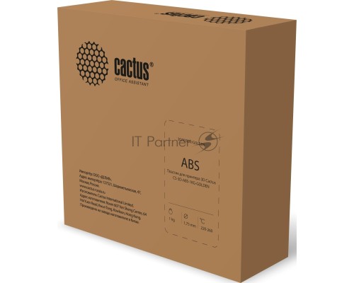 Пластик для принтера 3D Cactus CS-3D-ABS-1KG-GOLDEN ABS d1.75мм 1кг L386м 1цв.