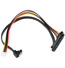 Cablexpert Кабель питания SATA CC-XH2.54-SATAL-40CM, XH2.54 4pin+Sata угловой / Sata 7+15pin, медн.проводник, 40см, пакет (CC-XH2.54-SATAL-40CM)