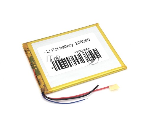 Аккумулятор Li-Pol (батарея) 2*60*80мм 3pin 3.7V/1700mAh