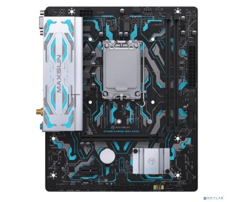 Материнская плата Maxsun MS-B760M GAMING WIFI GANK V2 (Socket 1700, mATX, 2*DDR5, HDMI+DP, 3*SATA3, 1*M.2, 1xPCI-E x16 /1xPCI-E x4, 4*USB 2.0, 2*USB 3.2 GEN 2, LAN 1*1G,  Bluetooth,  Wi-Fi 802.11ax, RTL)