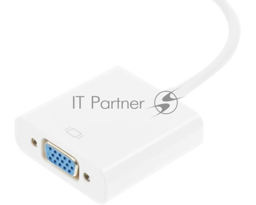 Переходник аудио-видео Premier 5-983 HDMI (m)/VGA (f)/Jack 3.5 (f) 0.15м. белый