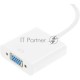 Переходник аудио-видео Premier 5-983 HDMI (m)/VGA (f)/Jack 3.5 (f) 0.15м. белый