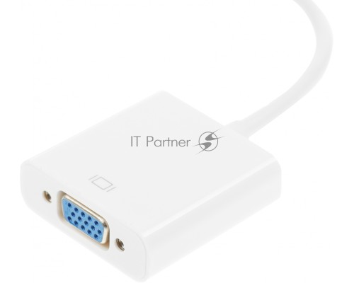 Переходник аудио-видео Premier 5-983 HDMI (m)/VGA (f)/Jack 3.5 (f) 0.15м. белый