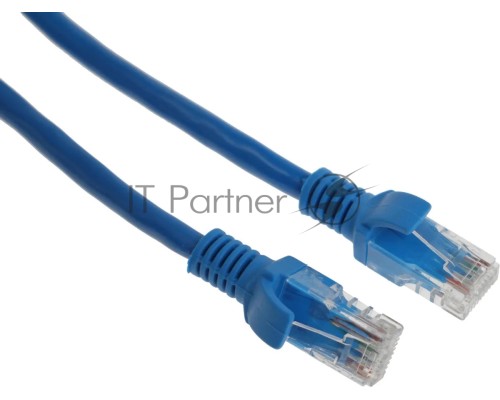 Патч-корд Premier PP6U-0.25M/B 10000Гбит/с UTP 4 пары cat.6 CCA molded 0.25м синий RJ-45 (m)-RJ-45 (m)
