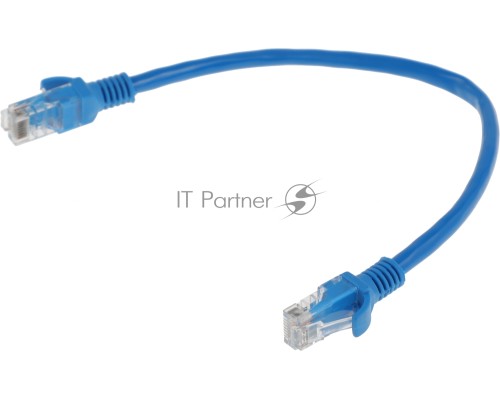 Патч-корд Premier PP6U-0.25M/B 10000Гбит/с UTP 4 пары cat.6 CCA molded 0.25м синий RJ-45 (m)-RJ-45 (m)