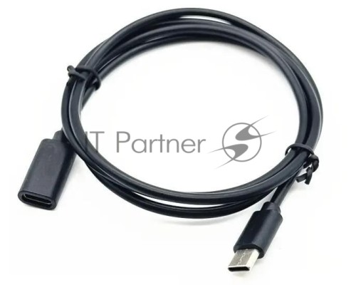 Кабель-удлинитель Buro USB Type-C (m) USB Type-C (f) 2м (BU-EXT-TYPEC-2M) черный