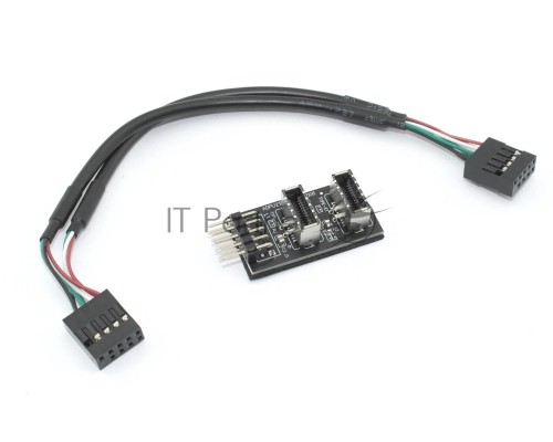 Хаб USB 2.0 для мат. плат на USB Type-E 2 порта