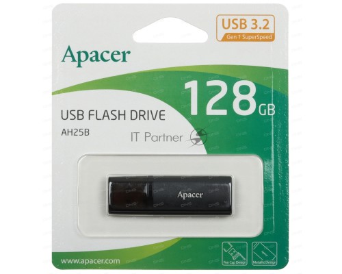 USB Flash-накопитель Apacer AH25B 128GB черный (AP128GAH25BB-1)