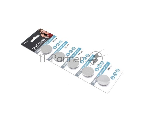 Батарейка GoPower CMOS CR2032 5 шт.