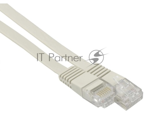 Патч-корд Buro BU-5E-FLAT-1M-G cat.5E molded 1м серый RJ-45 (m)-RJ-45 (m)
