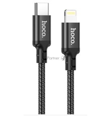 Кабель USB-C HOCO X14 Double speed Type-C - Lightning, 3A, 20W, 1 м, черный