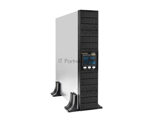 ИБП On-line ExeGate PowerExpert ULS-2000.LCD.AVR.6C13.USB.RS232.SNMP.BC.2U <2000VA/2000W, On-Line, PF=1, LCD, 6*C13, RS232, USB, SNMP-slot, встроенные батареи 12V 7.2Ah - 6шт, батарейный коннектор, подключение до 4 внешних батарейных блоков 72В, Rackmoun