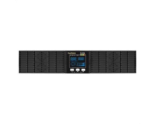ИБП On-line ExeGate PowerExpert ULS-2000.LCD.AVR.6C13.USB.RS232.SNMP.BC.2U <2000VA/2000W, On-Line, PF=1, LCD, 6*C13, RS232, USB, SNMP-slot, встроенные батареи 12V 7.2Ah - 6шт, батарейный коннектор, подключение до 4 внешних батарейных блоков 72В, Rackmoun