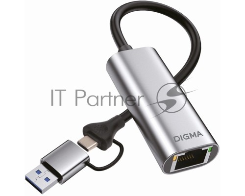 Сетевой адаптер Gigabit Ethernet Digma DLA-GEUC01 USB 3.0