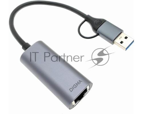 Сетевой адаптер Gigabit Ethernet Digma DLA-GEUC01 USB 3.0