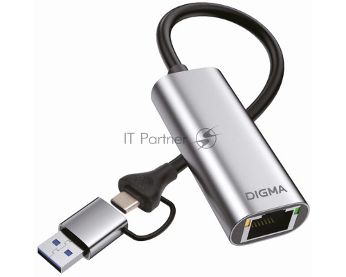 Сетевой адаптер Gigabit Ethernet Digma DLA-GEUC01 USB 3.0