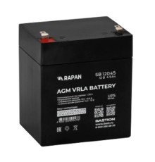 АКБ БАСТИОН RAPAN SB 12045 AGM 12V 4,5Ач I зар.1,35А, ножевые клеммы F1, гарантия 1 год (9162)