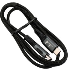 Cablexpert Кабель USB2.0 Type-C/Type-C, 5А, 240Вт, PD3.1/QC4.0, медь, оплетка, 1м, черный (CCP-USB2.0-240W-1M)