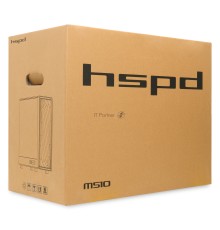 Корпус без блока питания HSPD M510, Mesh Mid Tower, черный, TG, 0.5 SPCC, no fans ATX, mATX, mITX 180/280/160mm 1x2.5