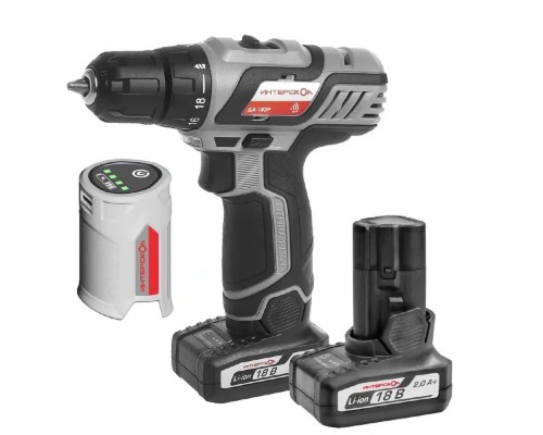 [Дрель, Шуруповерт] Интерскол Комплект Дрель-шуруповерт ДА-18ЭР ПРОМО { 18В, 35 Нм, 2 АКБ 2,0 Ач, картон + USB адаптер зарядного устройства для АКБ 18В }