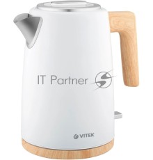 Чайник электрический Vitek VT-1154 1.7л. 2200Вт белый/дерево