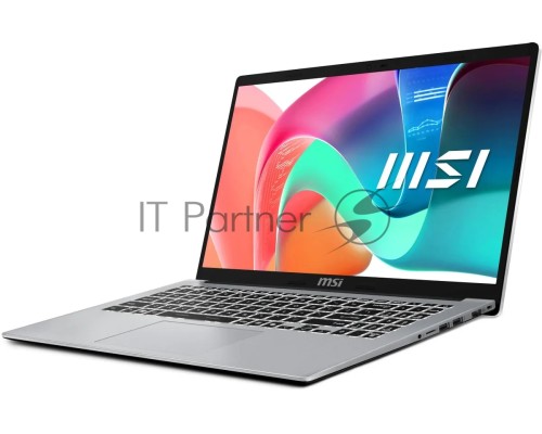 Ноутбук MSI Modern 15 F13MG-253RU серебристый 9S7-15S122-253 Core i7 1355U 16Gb SSD512Gb Intel Iris Xe graphics 15.6