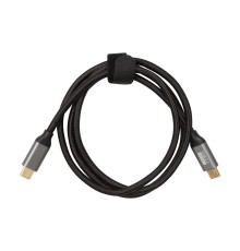Bion Кабель USB Type-C - Type-C (CM/CM), 100W, USB 3.1 Gen2, 4K@60Hz, 10 Гбит/c, 1 м, тканевая оплётка, черный [BXP-CCP-USBC3.1-CMCM-1M-B]