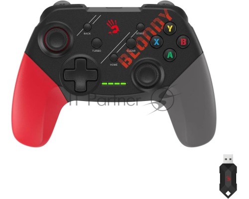 Геймпад A4Tech Bloody GPW50 Sports черный/красный USB Беспроводной виброотдача обратная связь