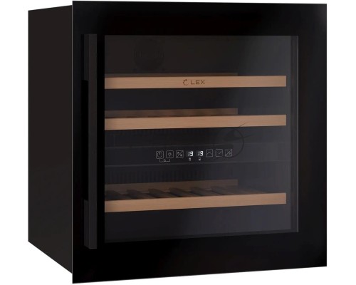 Винный шкаф Lex LWD6036BL dual zone 1-нокамерн. черный стекло (CHAT500007)