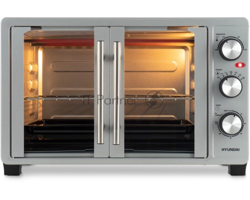 Мини-печь Hyundai MIO-HY077 30л. 1500Вт серебристый