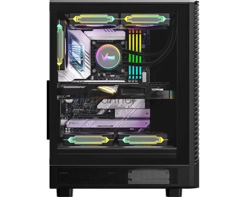 Корпус Formula Mana Geometry черный без БП ATX 3x120mm 1xUSB3.0 1xUSB3.1 audio bott PSU