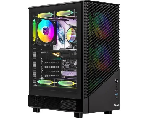 Корпус Formula Mana Geometry черный без БП ATX 3x120mm 1xUSB3.0 1xUSB3.1 audio bott PSU
