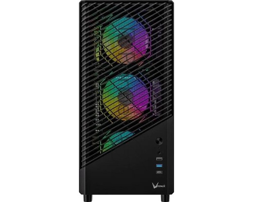 Корпус Formula Mana Geometry черный без БП ATX 3x120mm 1xUSB3.0 1xUSB3.1 audio bott PSU