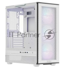 Корпус без блока питания PCCooler ME200 MESH WH, Mesh Full Tower, белый, TG, SPCC, 3x120mm ARGB E-ATX, ATX, mATX, mITX 180/380/220mm 4x2.5