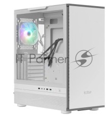 Корпус без блока питания PCCooler IE200 WH, Tempered Glass Full Tower, белый, TG, SPCC, 1x120mm ARGB E-ATX, ATX, mATX, mITX 180/380/220mm 4x2.5