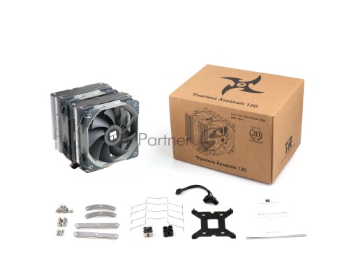 Кулер для процессора/ Thermalright Peerless Assassin 120 (4-pin PWM, 157mm, Ni/CU, 6x6mm, 2x120mm, 66.17CFM, 25.6dBA, 1500RPM, S: 1700, 1200, 115X, AM5, AM4) Кулер для процессора/ Thermalright Peerless Assassin 120 (4-pin PWM, 157mm, Ni/CU, 6x6mm, 2x120mm, 66.17CFM, 25.6dBA, 1500RPM, S: 1700, 1200, 115X, AM5, AM4)
