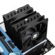 Кулер для процессора/ Thermalright Phantom Spirit 120 SE Black (4-pin PWM, 154mm, Ni/Cu, 7x6mm, 2x120mm, 66.17CFM, 25.6dBA, 1500RPM, S: 1200, 1700, 1851, 115X, AM4, AM5, silver, black)