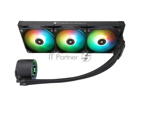 Водяное охлаждение для процессора Thermalright Frozen Notte 360 черный ARGB V2 (360mm, Black, ARGB/ Fans: 3x120mm, 72.37CFM, 27.7dBA, 2000RPM/ Pump height 54mm, 28dBA, 5300RPM, Rad thickness 27mm/ S: 1200, 1700, 1851, 2011, 2066, 115X, AM2, AM2+, AM3, AM
