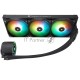 Водяное охлаждение для процессора Thermalright Frozen Notte 360 черный ARGB V2 (360mm, Black, ARGB/ Fans: 3x120mm, 72.37CFM, 27.7dBA, 2000RPM/ Pump height 54mm, 28dBA, 5300RPM, Rad thickness 27mm/ S: 1200, 1700, 1851, 2011, 2066, 115X, AM2, AM2+, AM3, AM