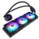 Водяное охлаждение для процессора Thermalright Frozen Notte 360 черный ARGB V2 (360mm, Black, ARGB/ Fans: 3x120mm, 72.37CFM, 27.7dBA, 2000RPM/ Pump height 54mm, 28dBA, 5300RPM, Rad thickness 27mm/ S: 1200, 1700, 1851, 2011, 2066, 115X, AM2, AM2+, AM3, AM