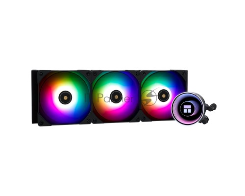 Водяное охлаждение для процессора Thermalright Frozen Notte 360 черный ARGB V2 (360mm, Black, ARGB/ Fans: 3x120mm, 72.37CFM, 27.7dBA, 2000RPM/ Pump height 54mm, 28dBA, 5300RPM, Rad thickness 27mm/ S: 1200, 1700, 1851, 2011, 2066, 115X, AM2, AM2+, AM3, AM