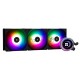 Водяное охлаждение для процессора Thermalright Frozen Notte 360 черный ARGB V2 (360mm, Black, ARGB/ Fans: 3x120mm, 72.37CFM, 27.7dBA, 2000RPM/ Pump height 54mm, 28dBA, 5300RPM, Rad thickness 27mm/ S: 1200, 1700, 1851, 2011, 2066, 115X, AM2, AM2+, AM3, AM