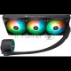 Водяное охлаждение для процессора Thermalright Frozen Notte 360 черный ARGB V2 (360mm, Black, ARGB/ Fans: 3x120mm, 72.37CFM, 27.7dBA, 2000RPM/ Pump height 54mm, 28dBA, 5300RPM, Rad thickness 27mm/ S: 1200, 1700, 1851, 2011, 2066, 115X, AM2, AM2+, AM3, AM