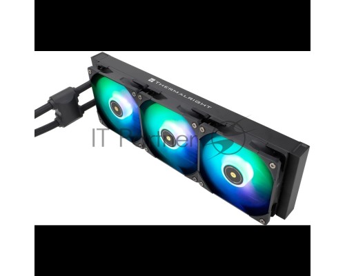 Водяное охлаждение для процессора Thermalright Frozen Notte 360 черный ARGB V2 (360mm, Black, ARGB/ Fans: 3x120mm, 72.37CFM, 27.7dBA, 2000RPM/ Pump height 54mm, 28dBA, 5300RPM, Rad thickness 27mm/ S: 1200, 1700, 1851, 2011, 2066, 115X, AM2, AM2+, AM3, AM