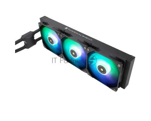 Водяное охлаждение для процессора Thermalright Frozen Notte 360 черный ARGB V2 (360mm, Black, ARGB/ Fans: 3x120mm, 72.37CFM, 27.7dBA, 2000RPM/ Pump height 54mm, 28dBA, 5300RPM, Rad thickness 27mm/ S: 1200, 1700, 1851, 2011, 2066, 115X, AM2, AM2+, AM3, AM
