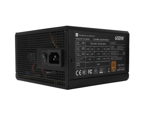 Блок питания Thermalright TR-TB650S 650W 80+ Bronze (ATX, 3, Non-modular, 1x24(20+4)pin 550mm, 1xCPU*2 8(4+4)pin 600+150mm, 1xPCIe*2 8(6+2)pin 500+150mm, 1xSATA*3+MOLEX4pin*1 400+150+150+150mm, 1xSATA*2+MOLEX4pin*2 400+150+150+150mm, Active, 120x120mm, 1