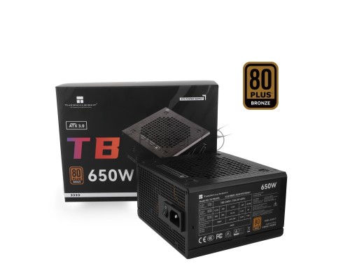 Блок питания Thermalright TR-TB650S 650W 80+ Bronze (ATX, 3, Non-modular, 1x24(20+4)pin 550mm, 1xCPU*2 8(4+4)pin 600+150mm, 1xPCIe*2 8(6+2)pin 500+150mm, 1xSATA*3+MOLEX4pin*1 400+150+150+150mm, 1xSATA*2+MOLEX4pin*2 400+150+150+150mm, Active, 120x120mm, 1