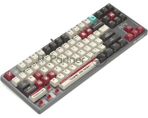 Клавиатура A4Tech Bloody S87 Pixels Red механическая серый/белый USB Multimedia for gamer LED (S87 PIXELS)