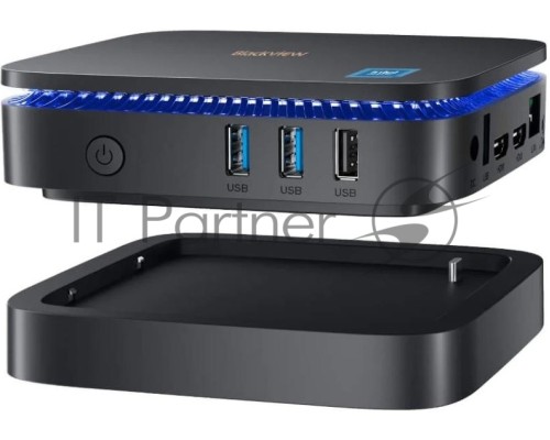 Мини ПК Blackview MP60 (Intel N95) 16+512GB, WIFI a/b/g/n/ac, Bluetooth 4.2, Win11 Pro, USB3.0, HDMI 1.4b Type A *2, RJ45*1, 5.5/2.1mm DC Jack *1, 3.5mm Phone Jack*1, Colour: Black