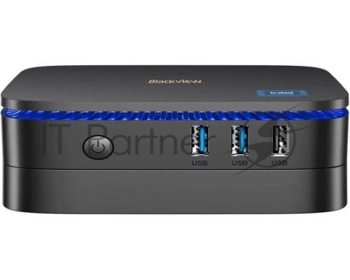 Мини ПК Blackview MP60 (Intel N95) 16+512GB, WIFI a/b/g/n/ac, Bluetooth 4.2, Win11 Pro, USB3.0, HDMI 1.4b Type A *2, RJ45*1, 5.5/2.1mm DC Jack *1, 3.5mm Phone Jack*1, Colour: Black